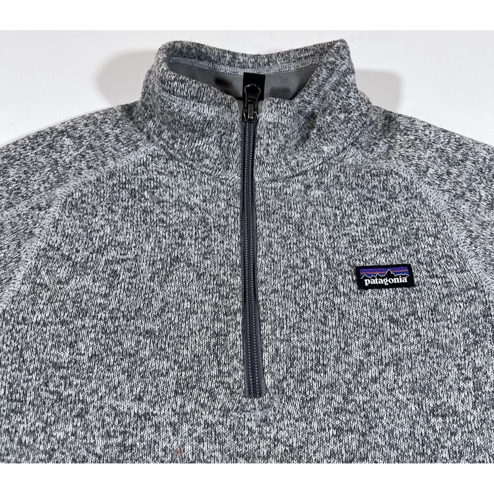 Patagonia Better Sweater Heather Grey 1/4 Zip Pullover Fleece Youth XL 14 - Picture 7 of 13